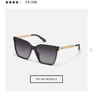 Quay Australia Oversized Black and Gold Sunglasses